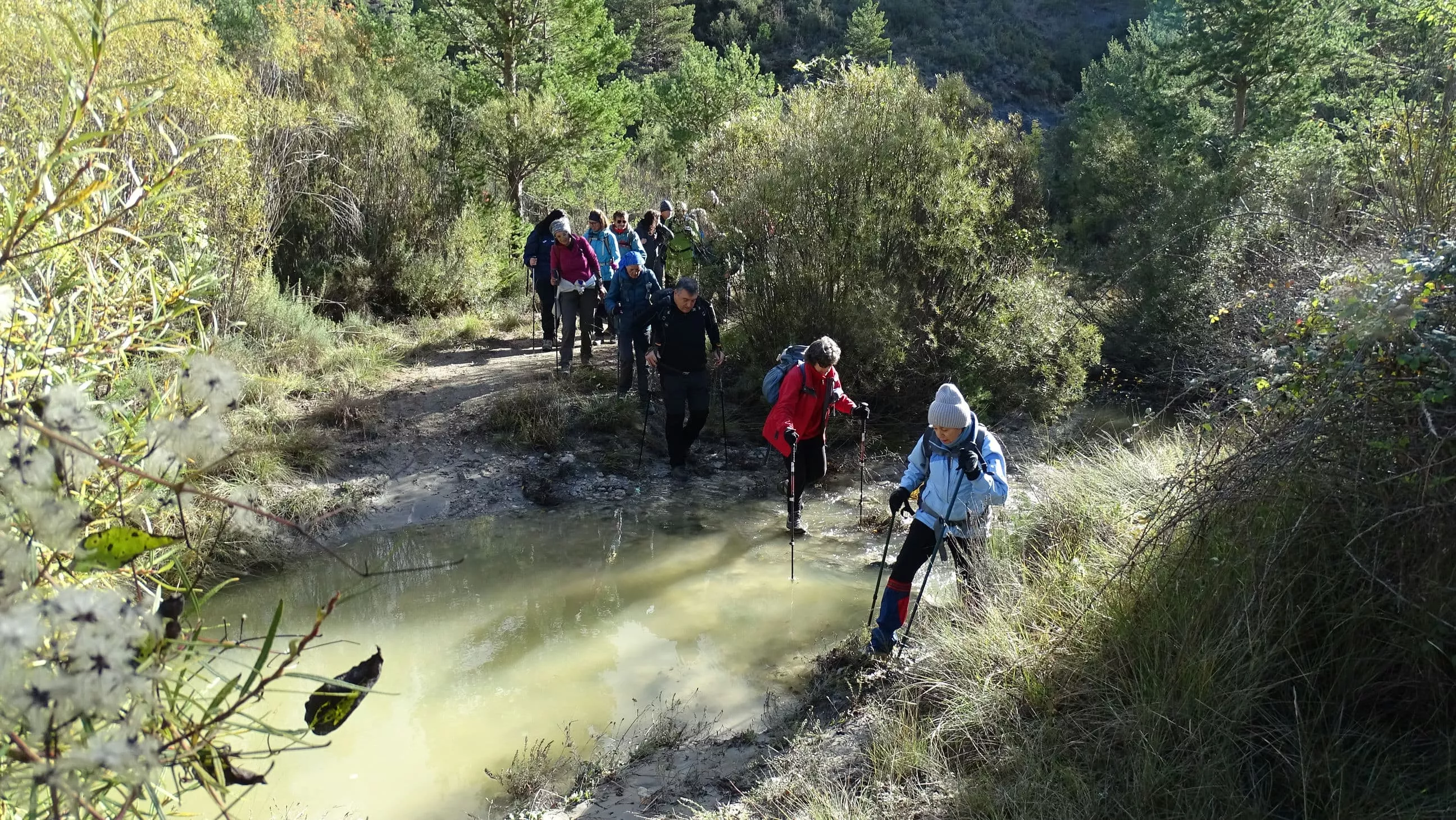 Cruzando el Barranco de la Selva.