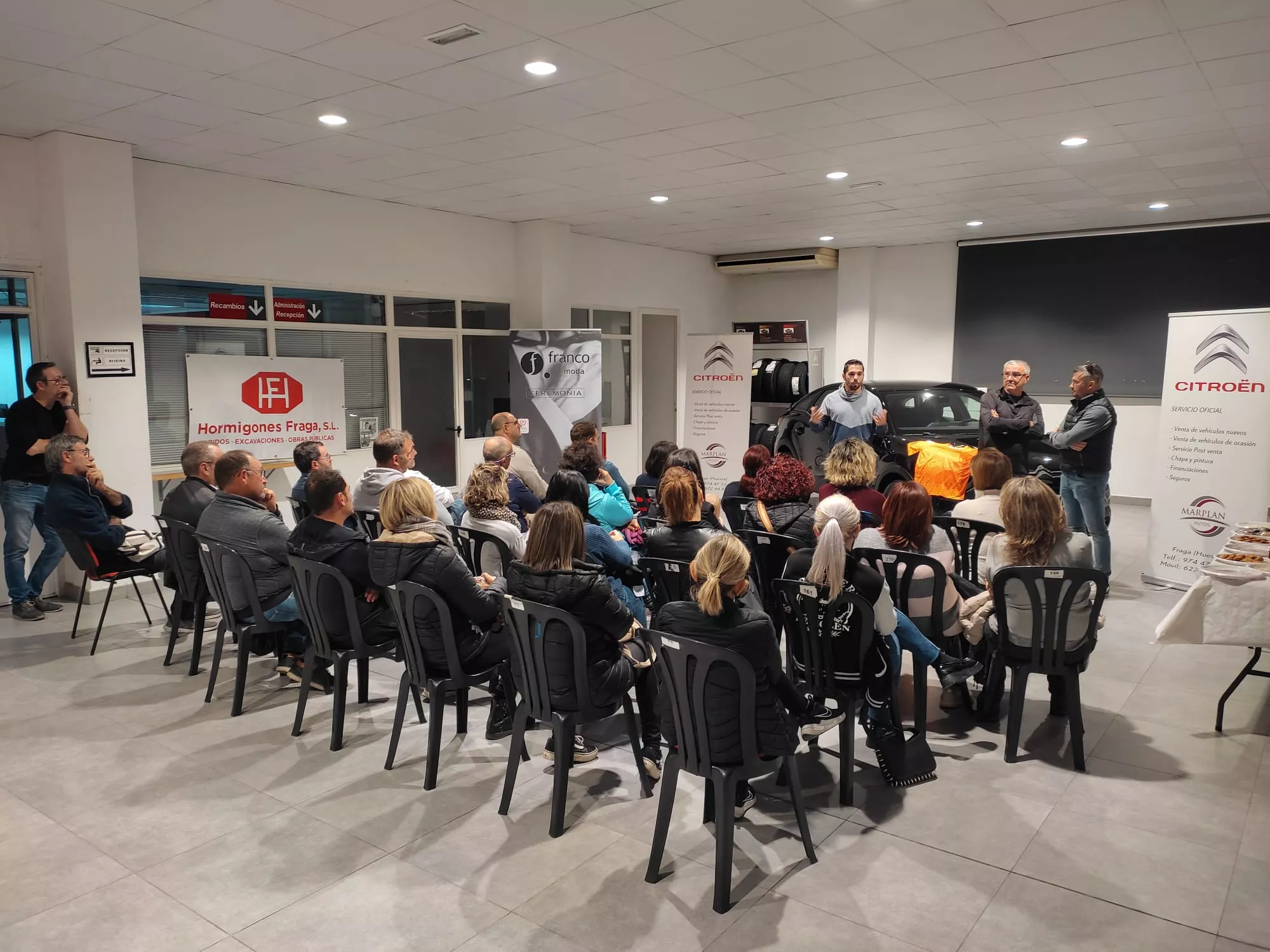 Imagen de la reunión informativa del pasado lunes en Fraga.