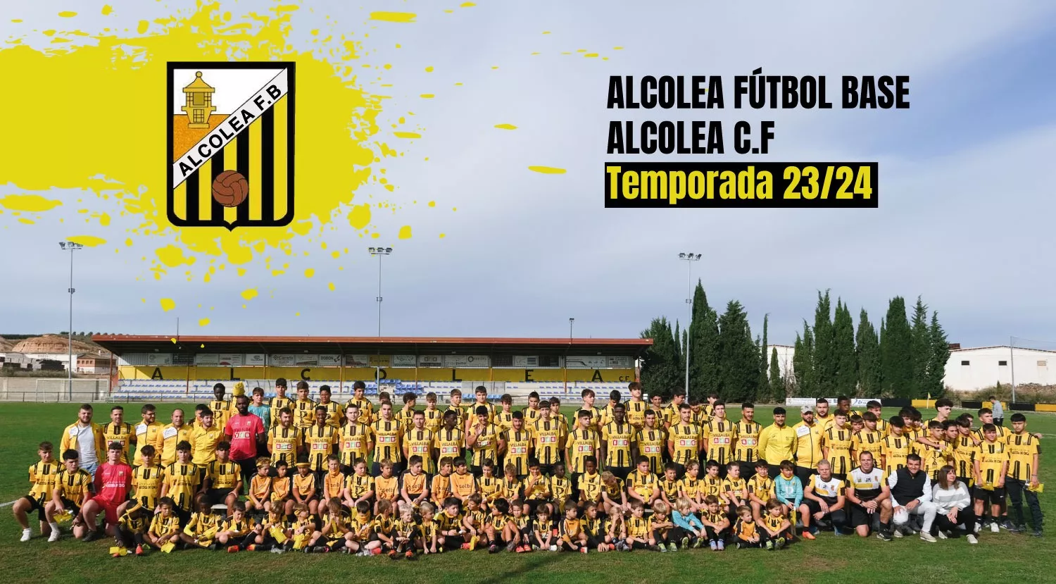 Foto de Familia del fútbol base del Alcolea.