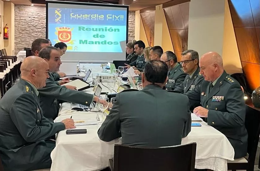 Reunión de mandos de la Guardia Civil en Aínsa