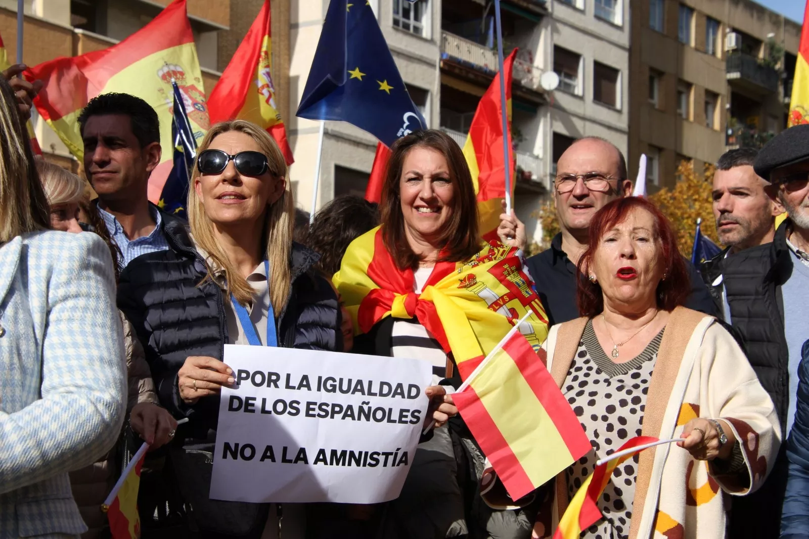 Concentración contra el acuerdo entre PSOE y Junts