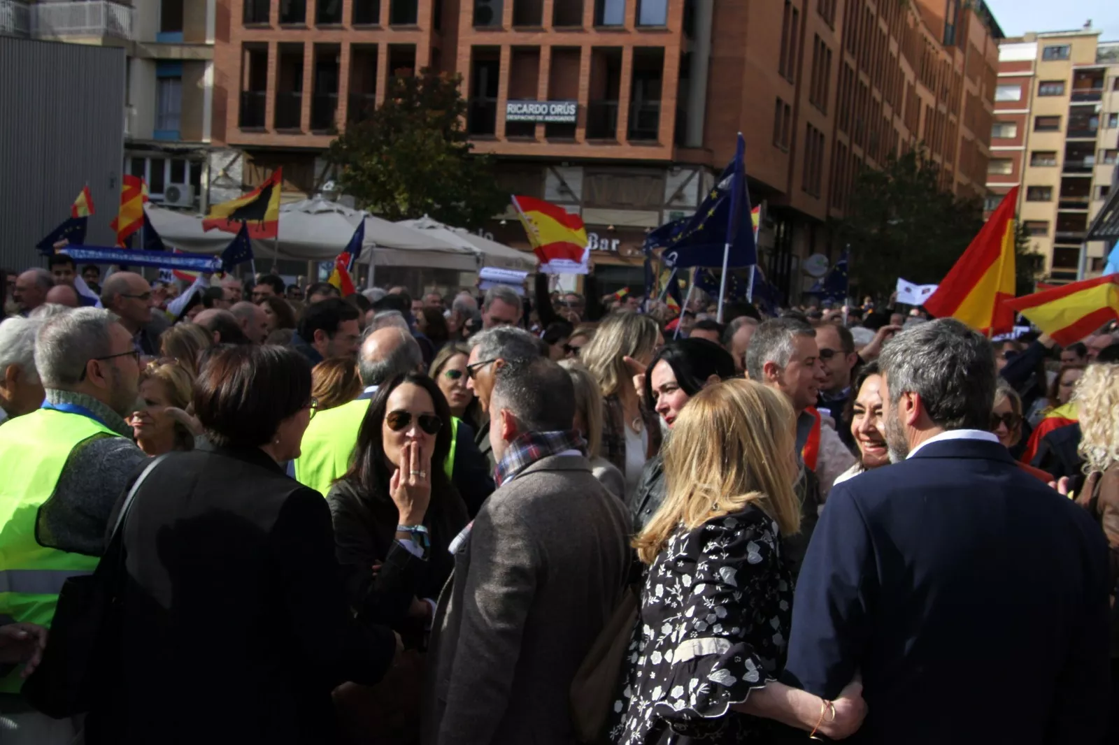 Concentración contra el acuerdo entre PSOE y Junts