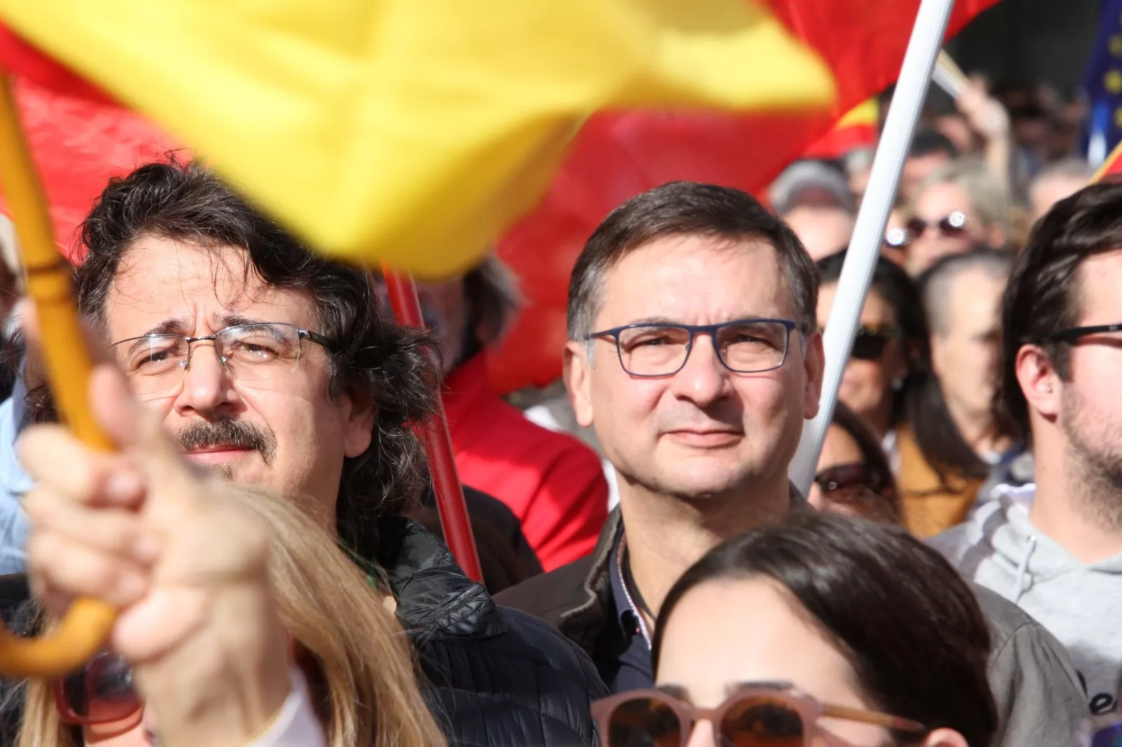 Concentración contra el acuerdo entre PSOE y Junts