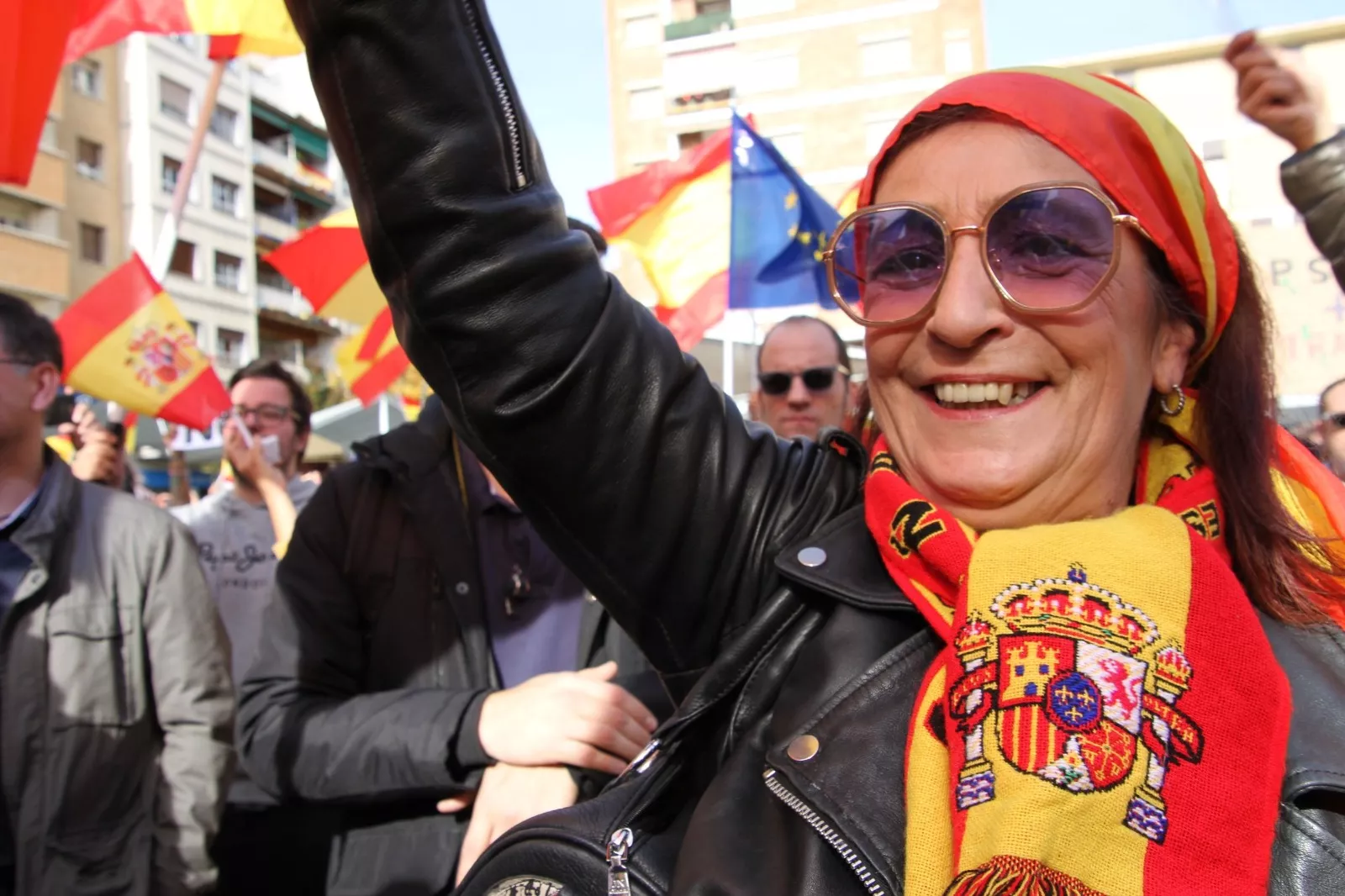 Concentración contra el acuerdo entre PSOE y Junts