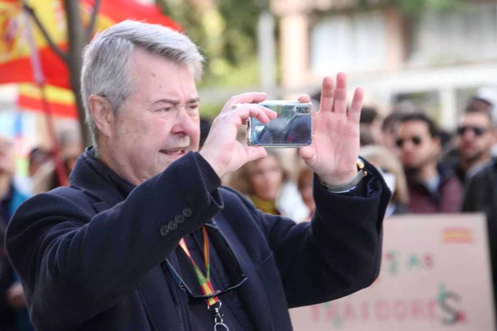 Concentración contra el acuerdo entre PSOE y Junts