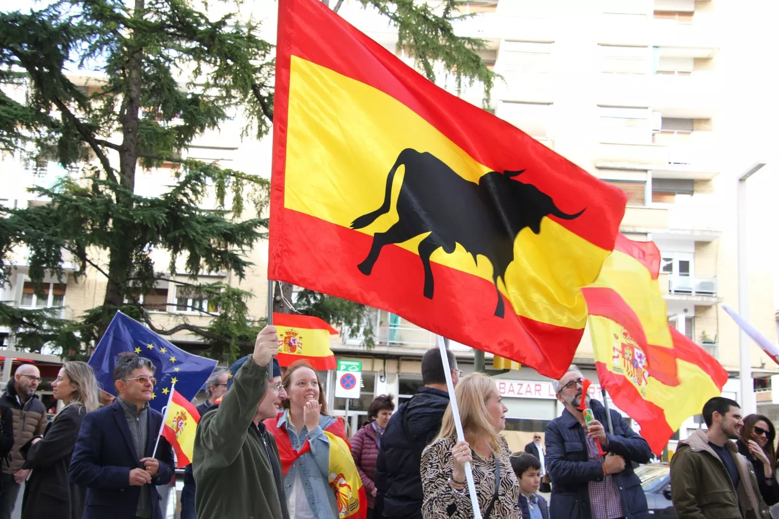 Concentración contra el acuerdo entre PSOE y Junts