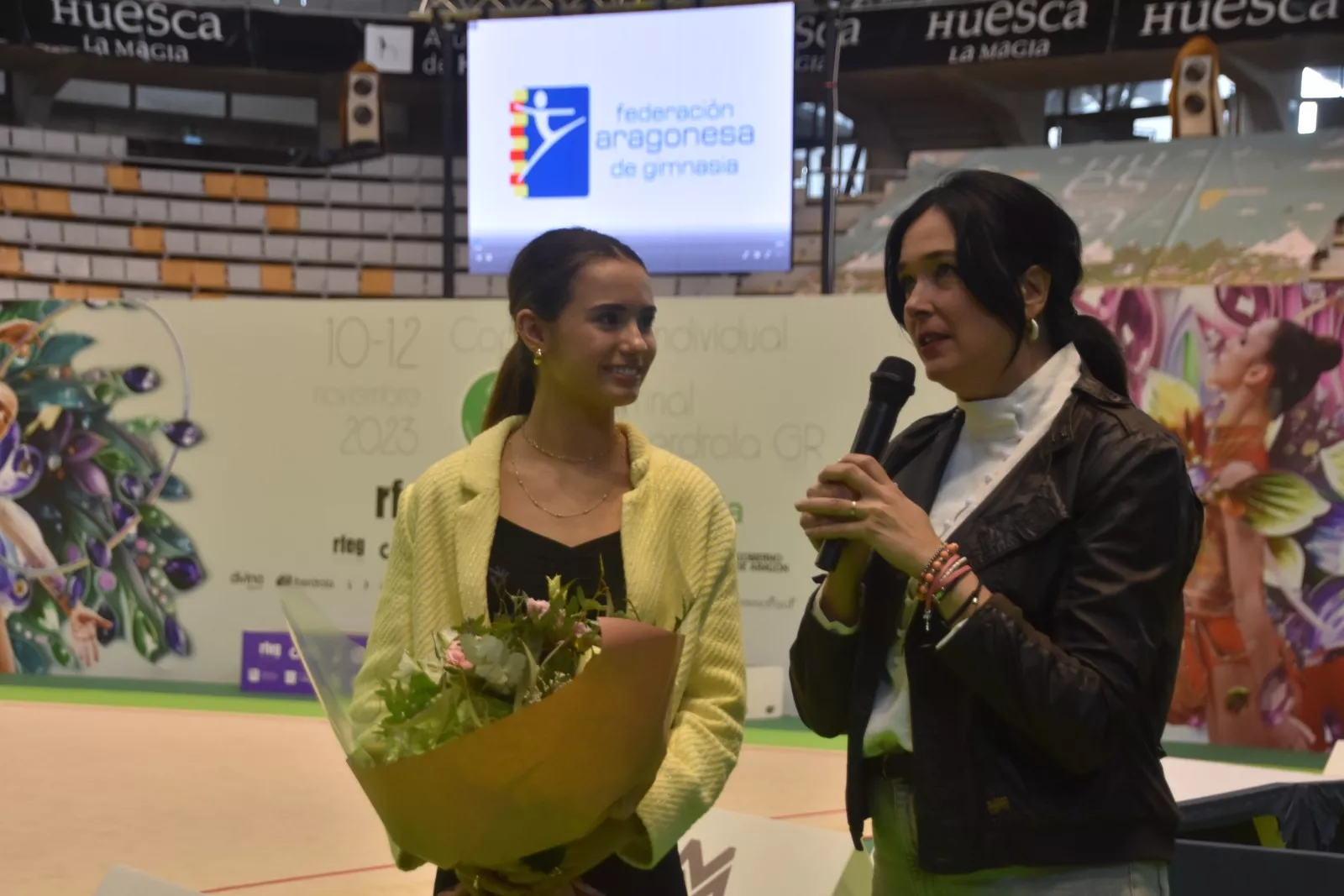 Homenaje a Inés Bergua de la Federación Aragonesa de Gimnasia. Foto Noemí L. Labara