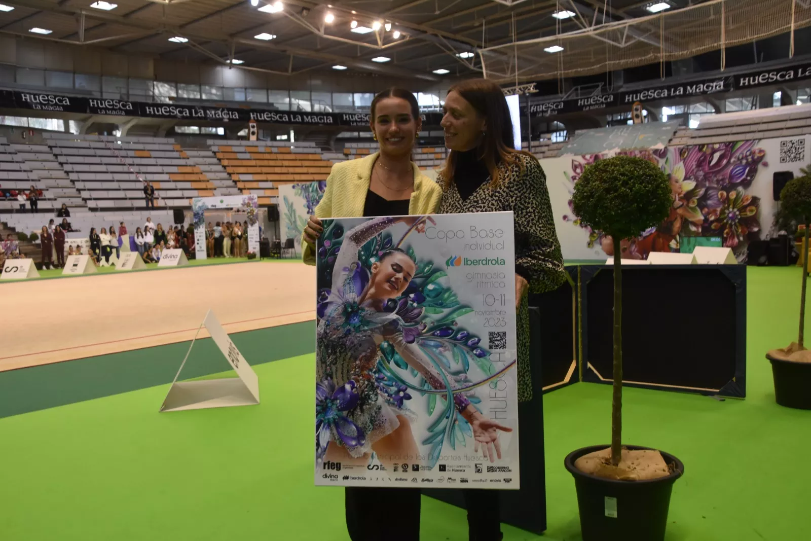 Homenaje a Inés Bergua de la Federación Aragonesa de Gimnasia. Foto Noemí L. Labara
