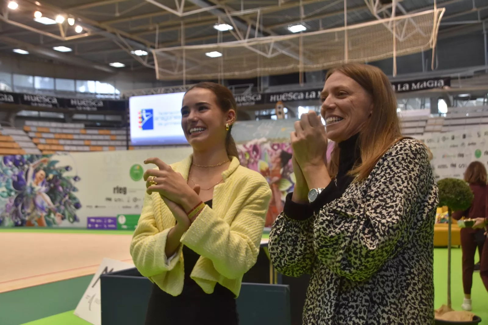 Homenaje a Inés Bergua de la Federación Aragonesa de Gimnasia. Foto Noemí L. Labara