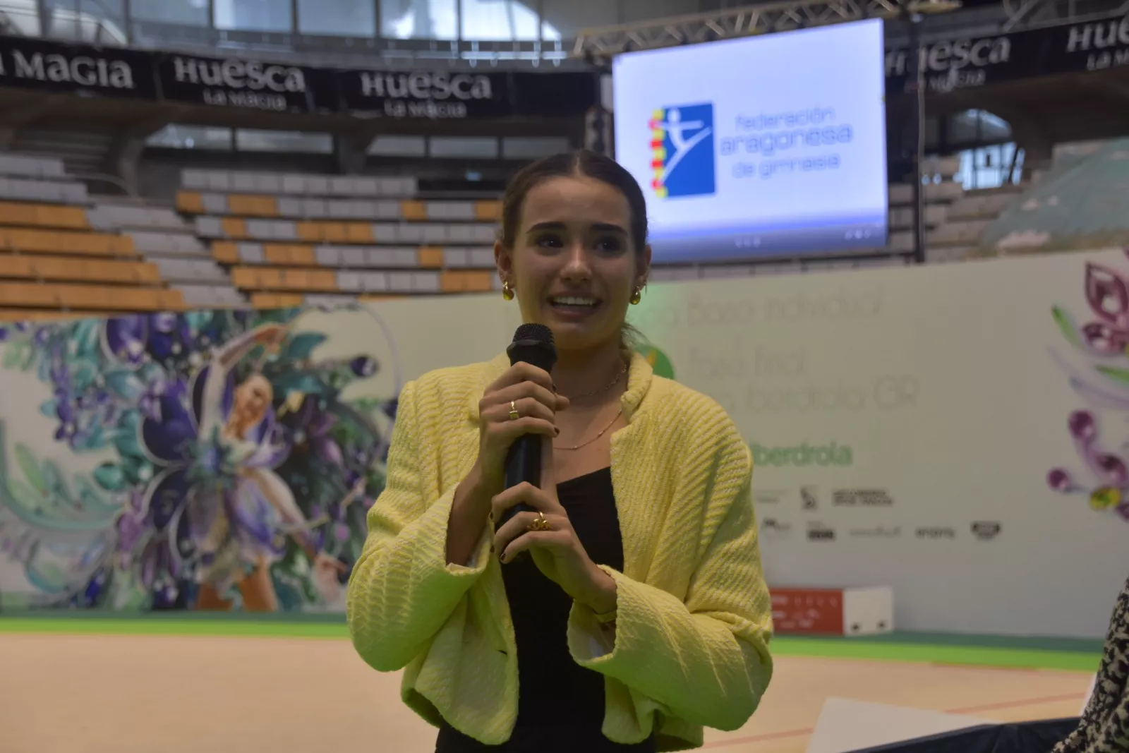 Homenaje a Inés Bergua de la Federación Aragonesa de Gimnasia. Foto Noemí L. Labara