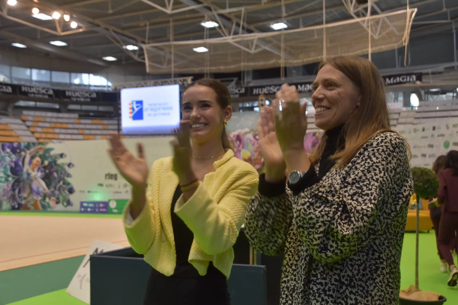 Homenaje a Inés Bergua de la Federación Aragonesa de Gimnasia. Foto Noemí L. Labara