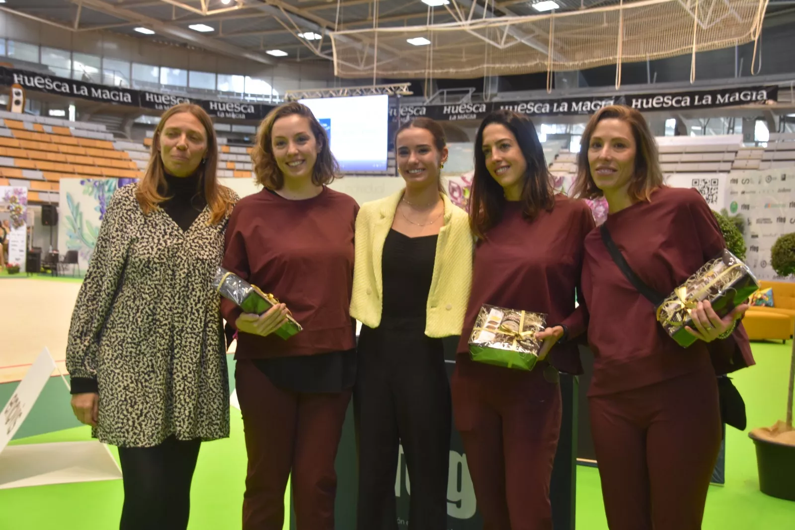 Homenaje a Inés Bergua de la Federación Aragonesa de Gimnasia. Foto Noemí L. Labara