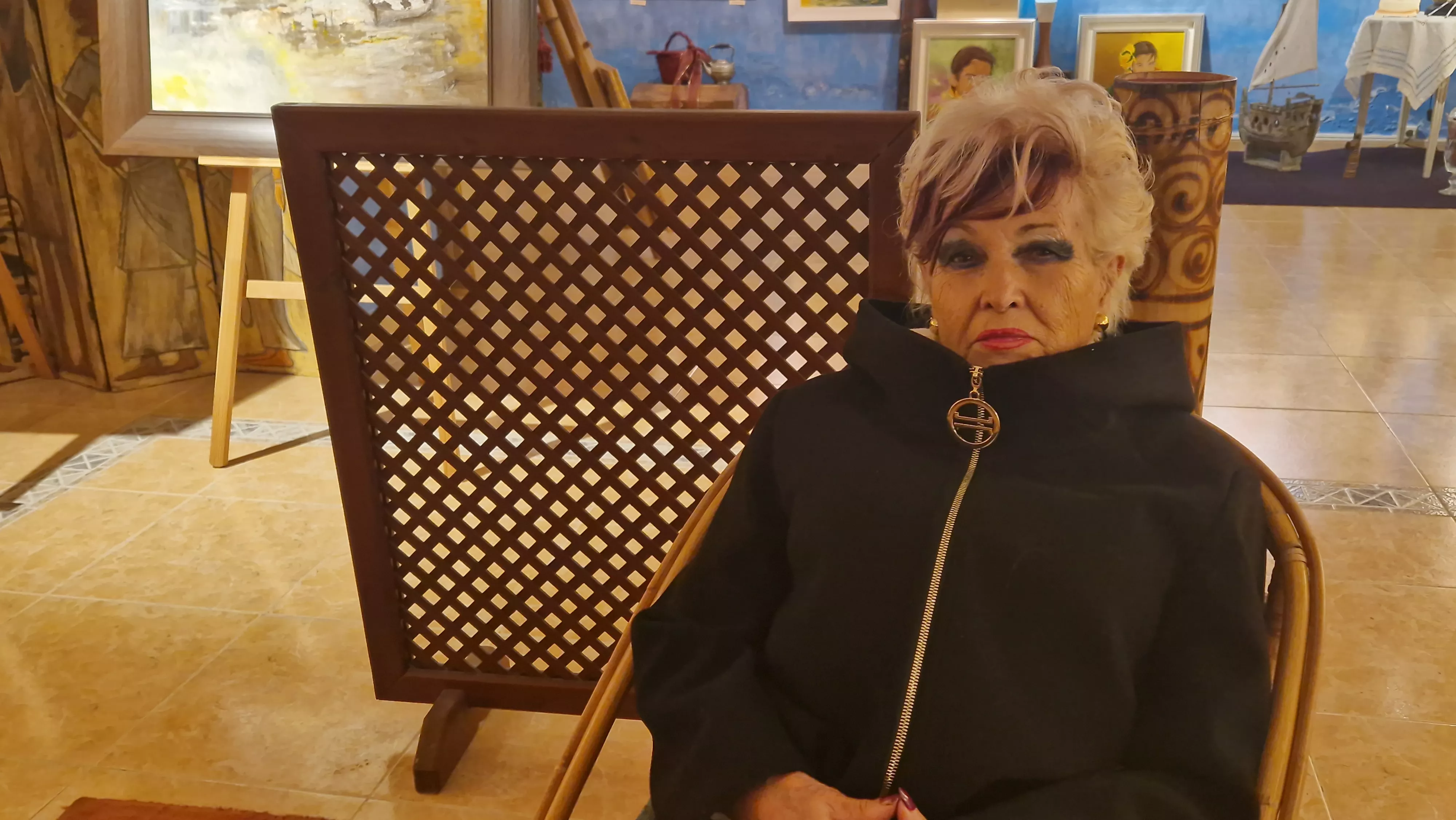 Ana María Pueyo en su galería de arte, Iris. Foto Myriam Martínez