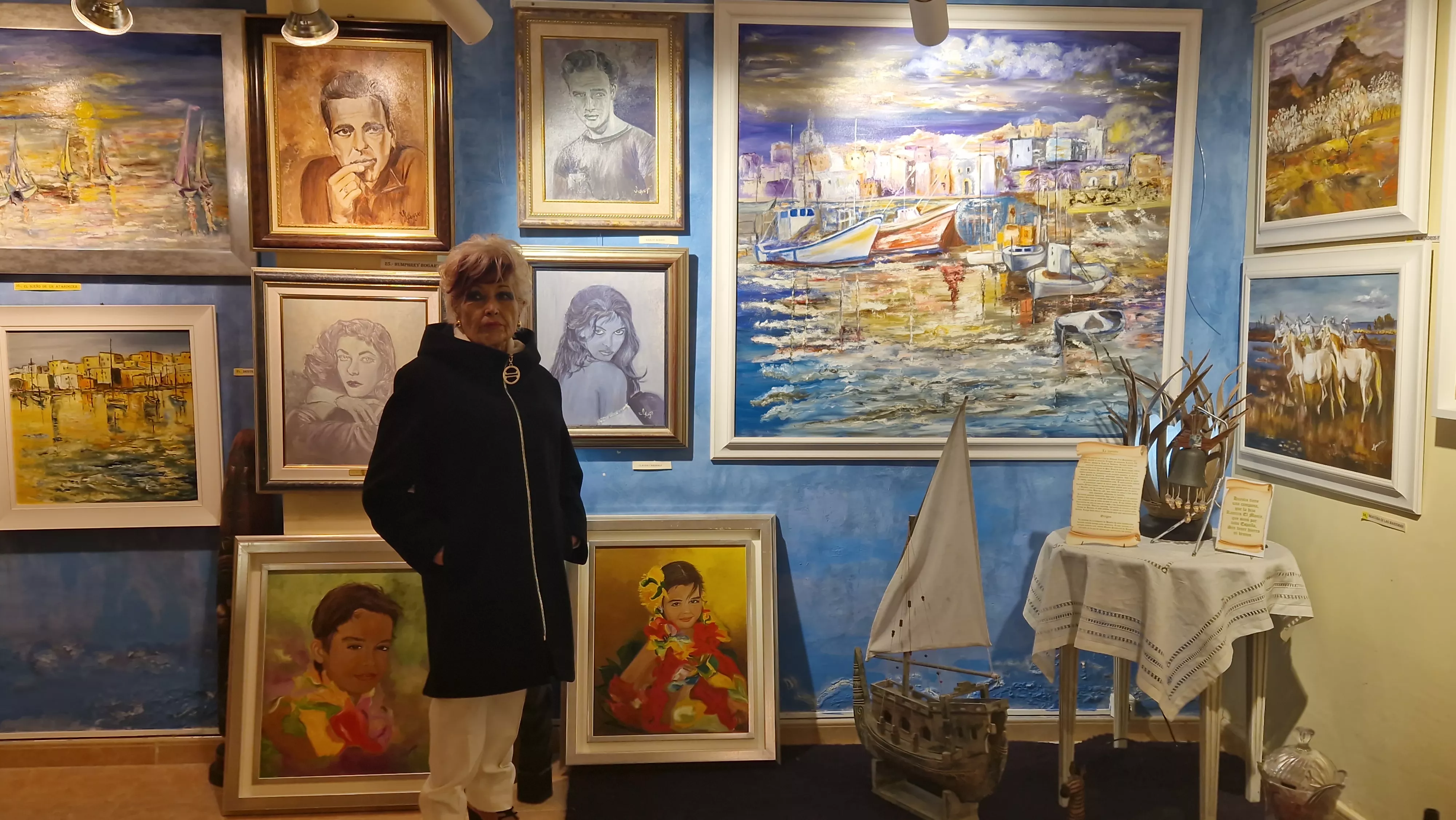 Ana María Pueyo en su galería de arte, Iris. Foto Myriam Martínez