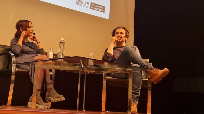 Rodrigo Cortés y Paula Ortiz, en la Diputación de Huesca. Foto Myriam Martínez Rodrigo Cortés y Paula Ortiz, en la Diputación de Huesca. Foto Myriam Martínez