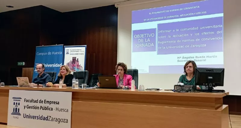Presentación en el Campus de Huesca de la nueva normativa de Convivencia Universitaria.
