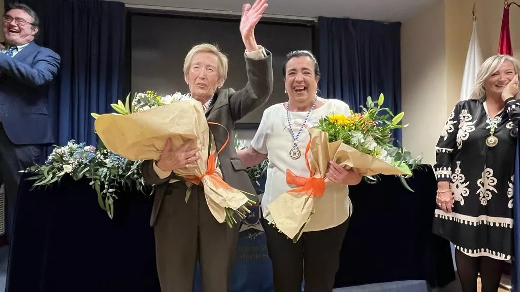 Homenaje del Colegio de Enfermería de Huesca a Pepa Laclaustra y Carmen Larroche. Foto Mercedes Manterola