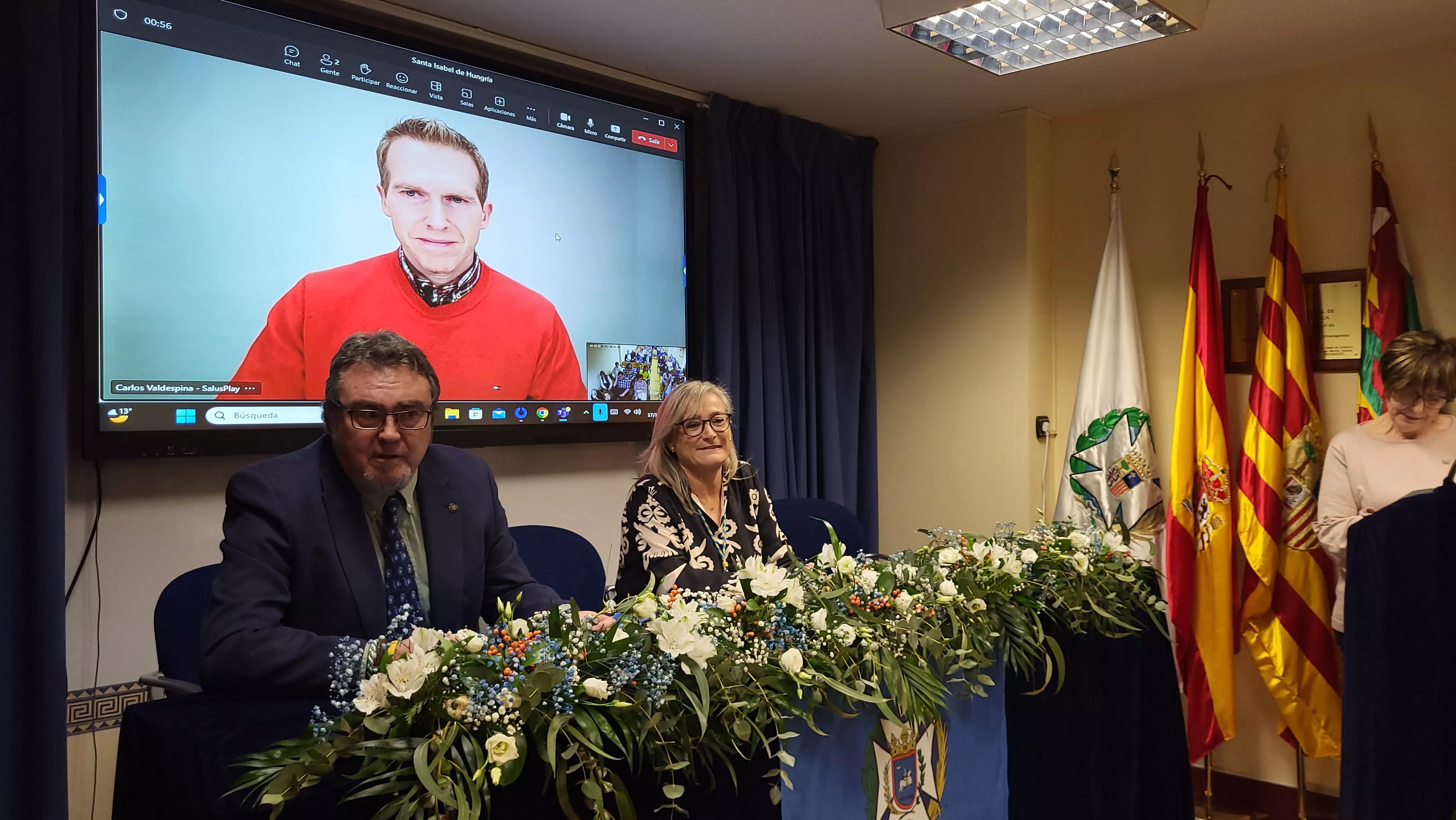Homenaje del Colegio de Enfermería de Huesca a Pepa Laclaustra y Carmen Larroche. Foto Mercedes Manterola