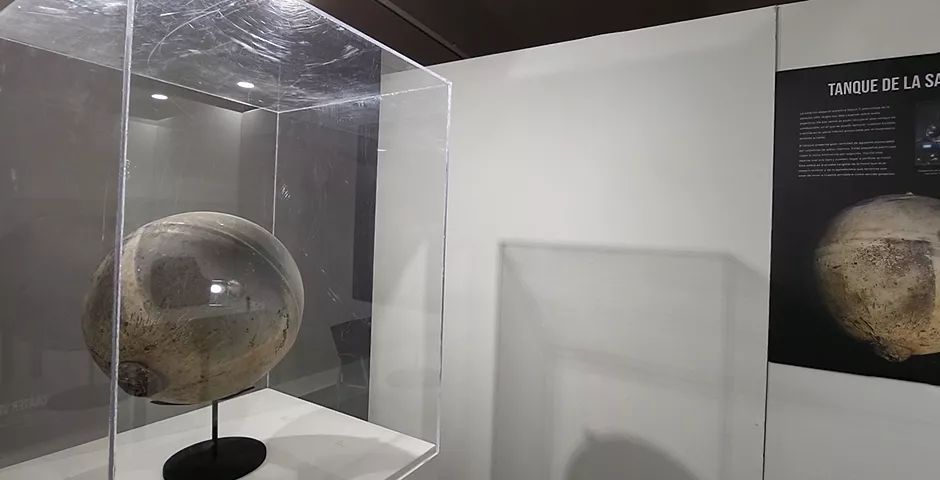 Depósito de la estación espacial rusa Salyut 7.