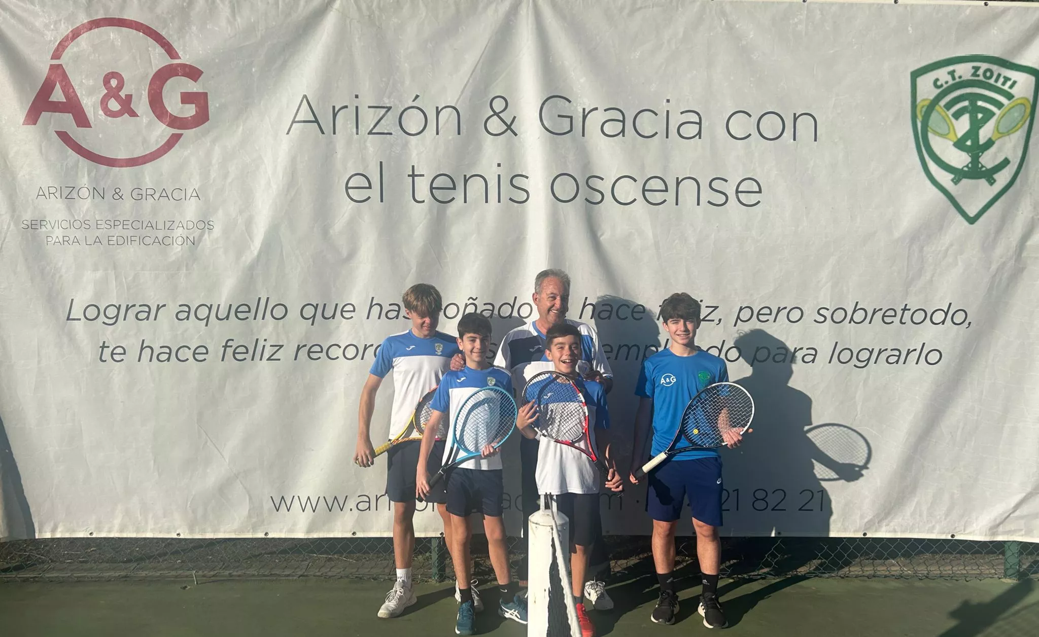 Los infantiles del Tenis Zoiti A&G en la Liga Aragón.