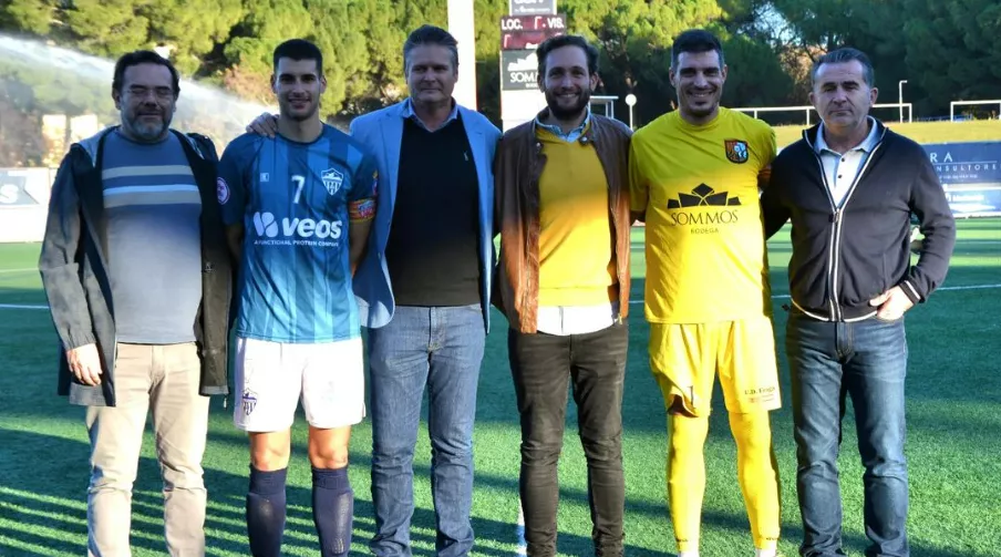 Ignacio Gramún, alcalde de Fraga; e Isaac Claver, presidente de la DPH; presentes en el encuentro entre el Fraga y el Monzón. Ignacio Gramún, alcalde de Fraga; e Isaac Claver, presidente de la DPH; presentes en el encuentro entre el Fraga y el Monzón.