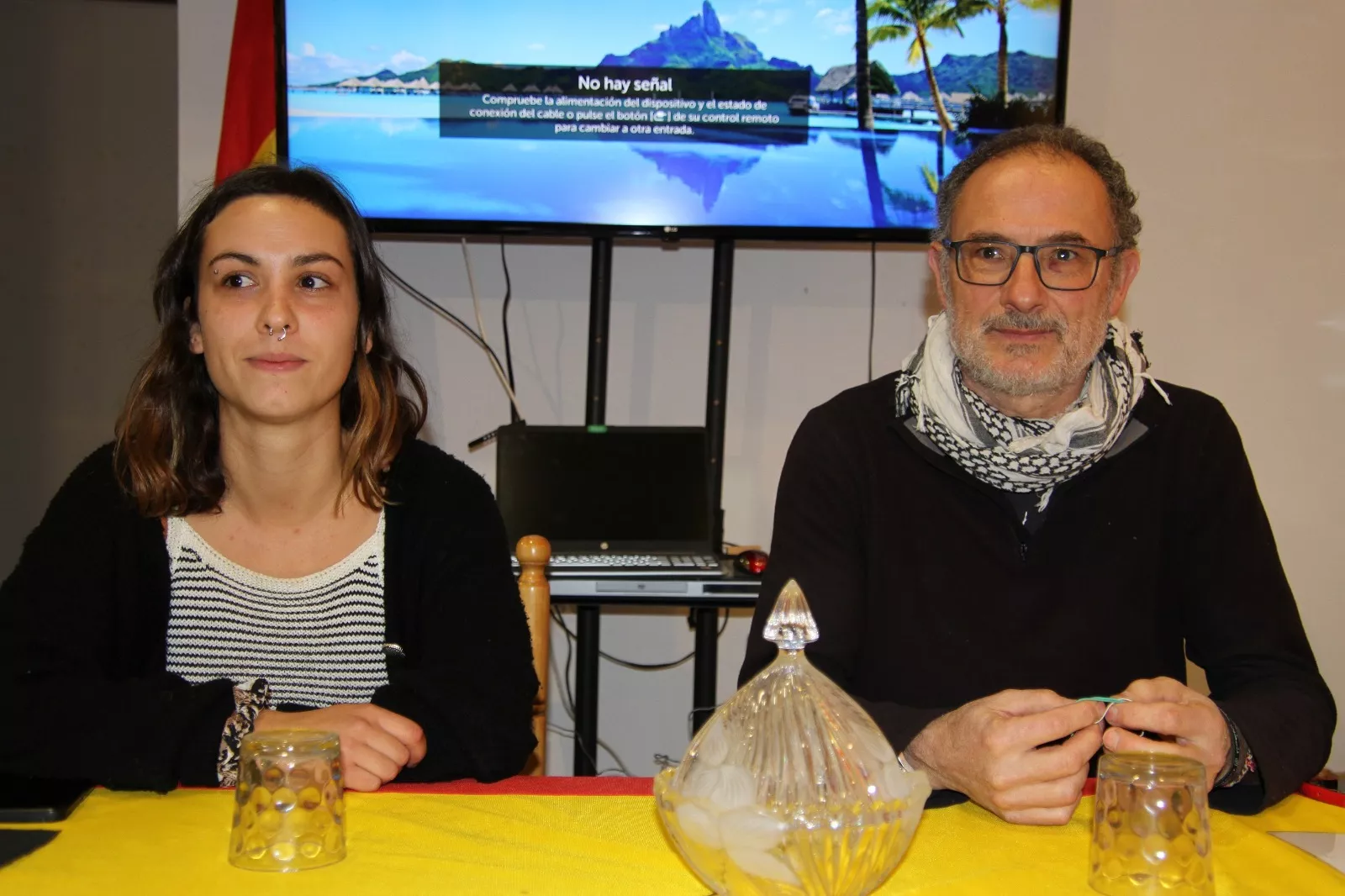 Benilde Gabarre y Luis Alonso, colaboradores ambos de la asociación No Name Kitchen.