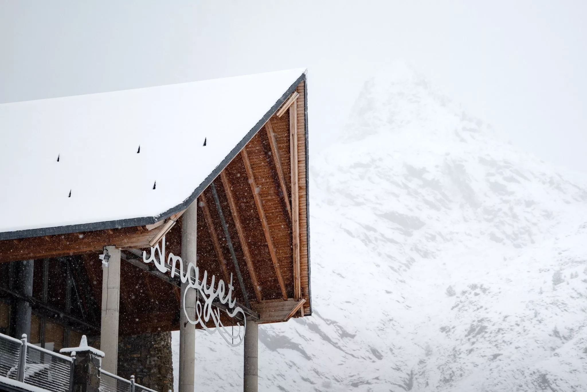 Formigal este martes tras la entrada del frente frío en la provincia de Huesca.