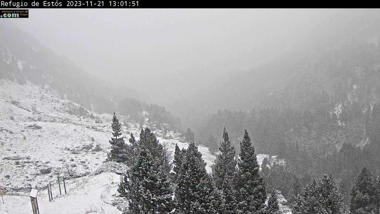 Fotografía tomada desde el refugio de Estós este martes.