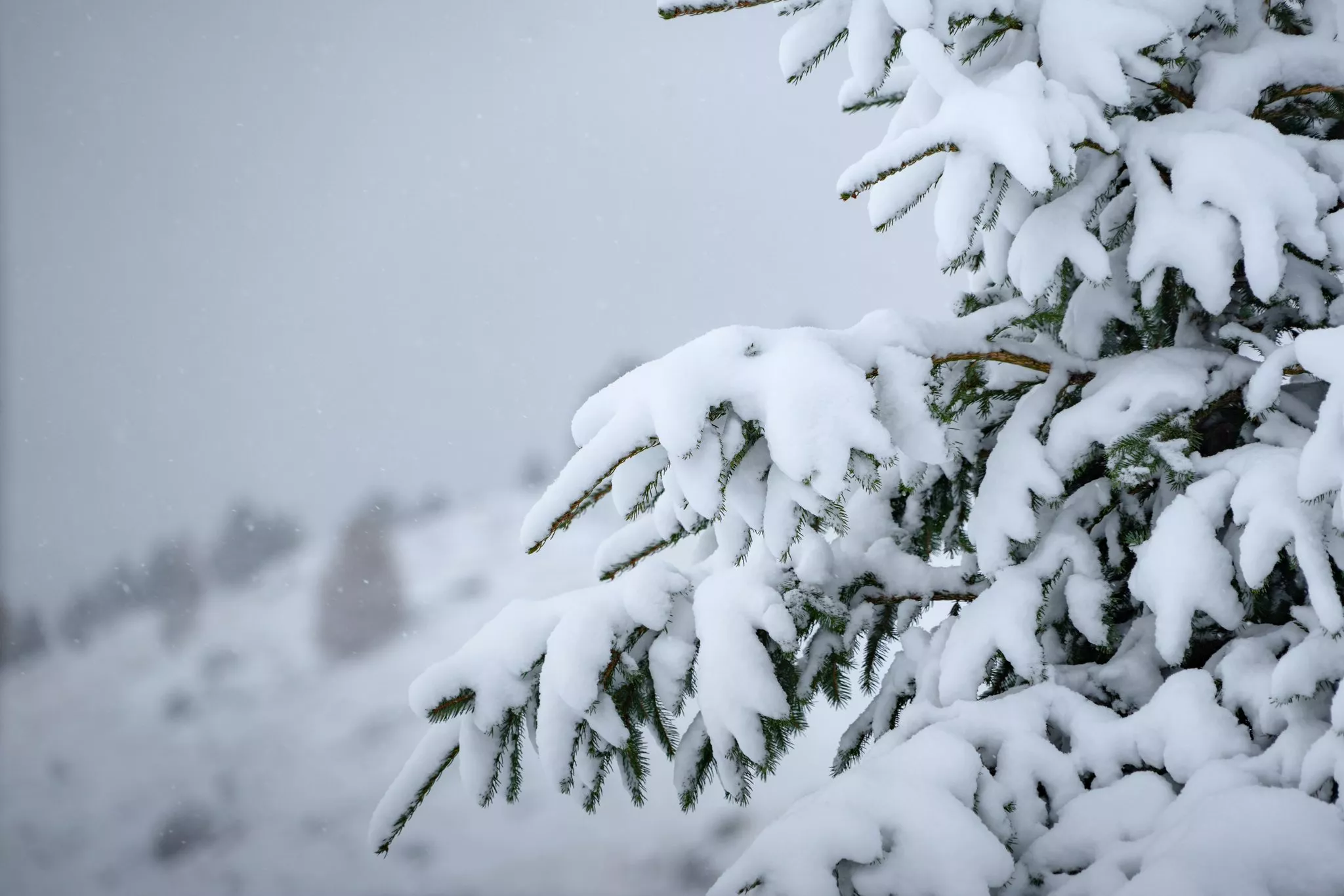 Formigal este martes tras la entrada del frente frío en la provincia de Huesca.