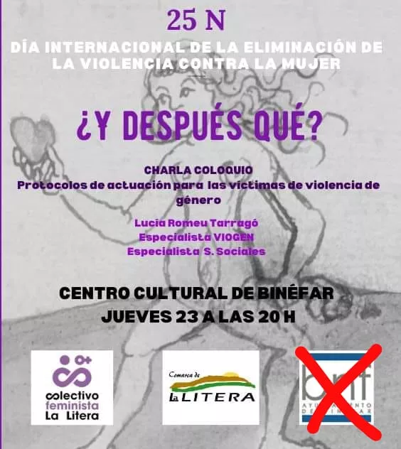 Cartel que circulaba este jueves por Binéfar