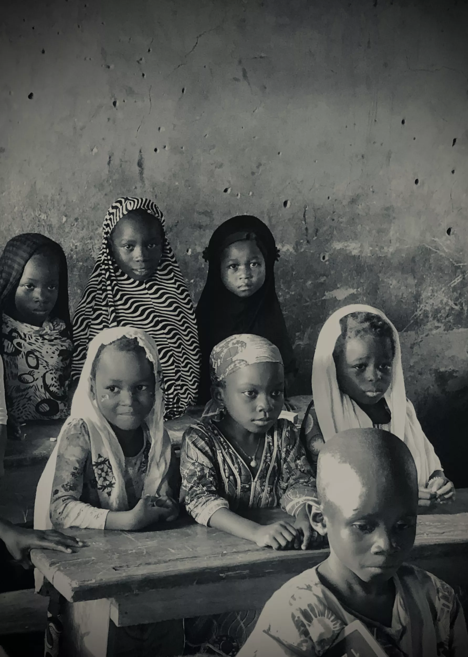 Niñas en escuela. Mahandougou