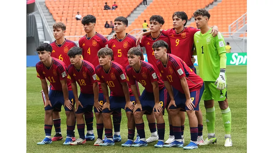 Once de España este viernes ante Alemania. Foto: RFEF