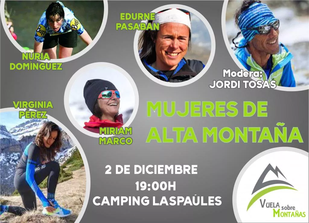 Cartel de lujo y premio a Edurne Pasabán en el camping Laspaúles.