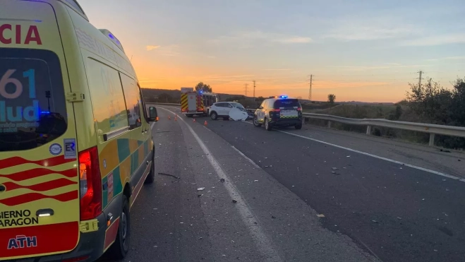 El suceso se ha producido en la variante norte de Huesca. El suceso se ha producido en la variante norte de Huesca.