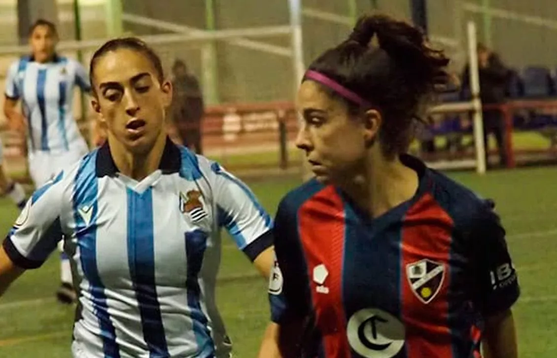 Un momento del Huesca 3-0 Real Sociedad B disputado en San Jorge.