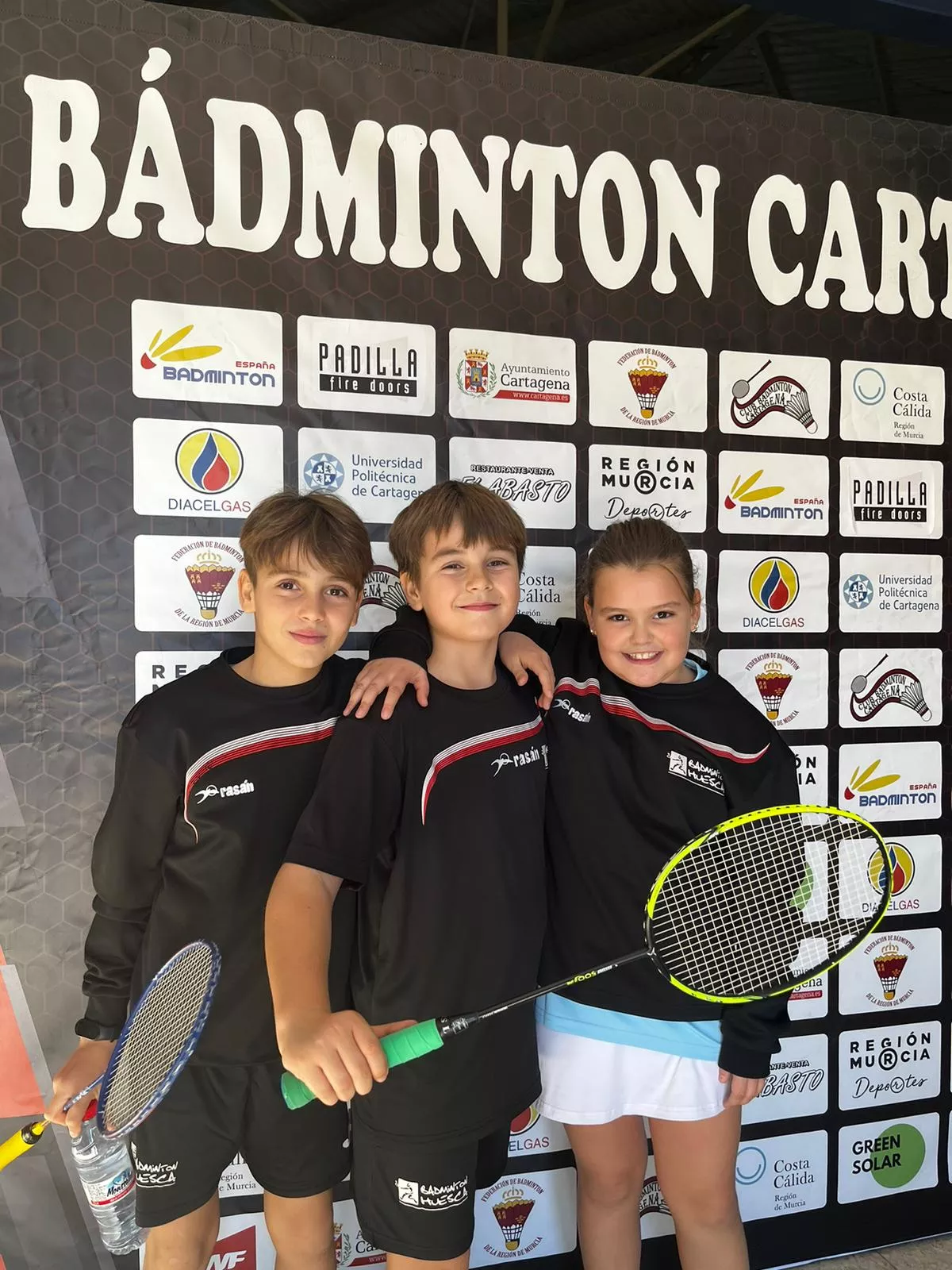 Lorenzo Dieste, Martín Coronas y Lucía Rodríguez, Sub 11 Huesca La Magia en el Cto. de España