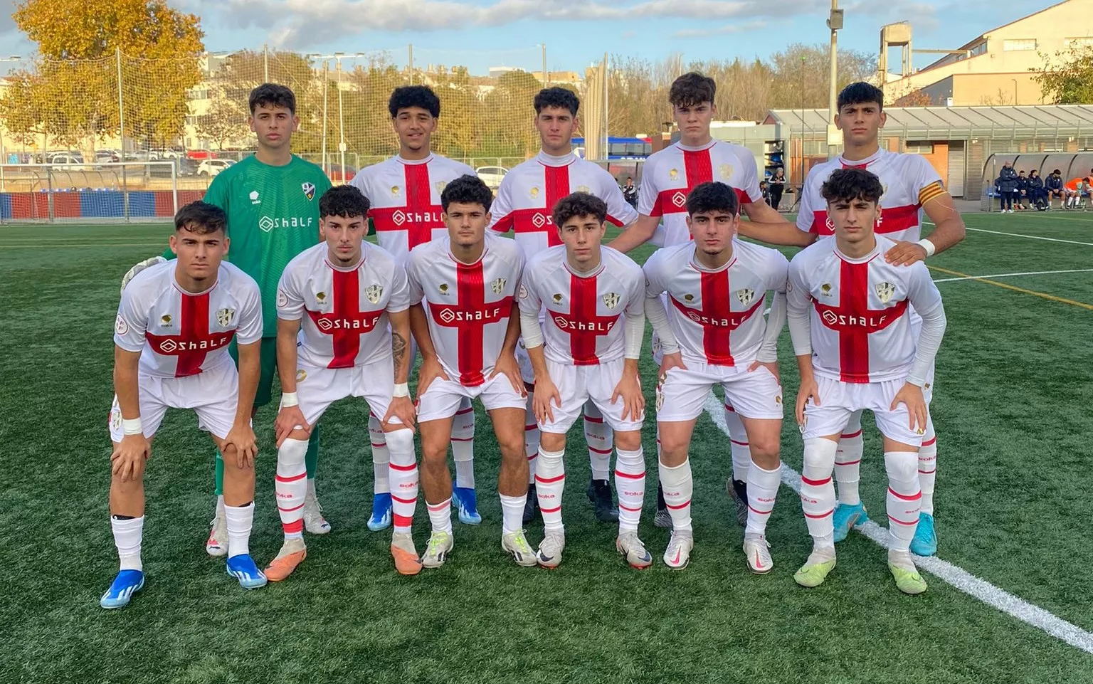 Once de Huesca DHJ en su visita al Mercantil. 