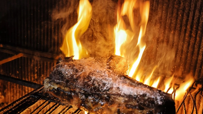 Chuleta del primer cebón de Piritaurus. Foto Gabi Orte Chuleta del primer cebón de Piritaurus. Foto Gabi Orte