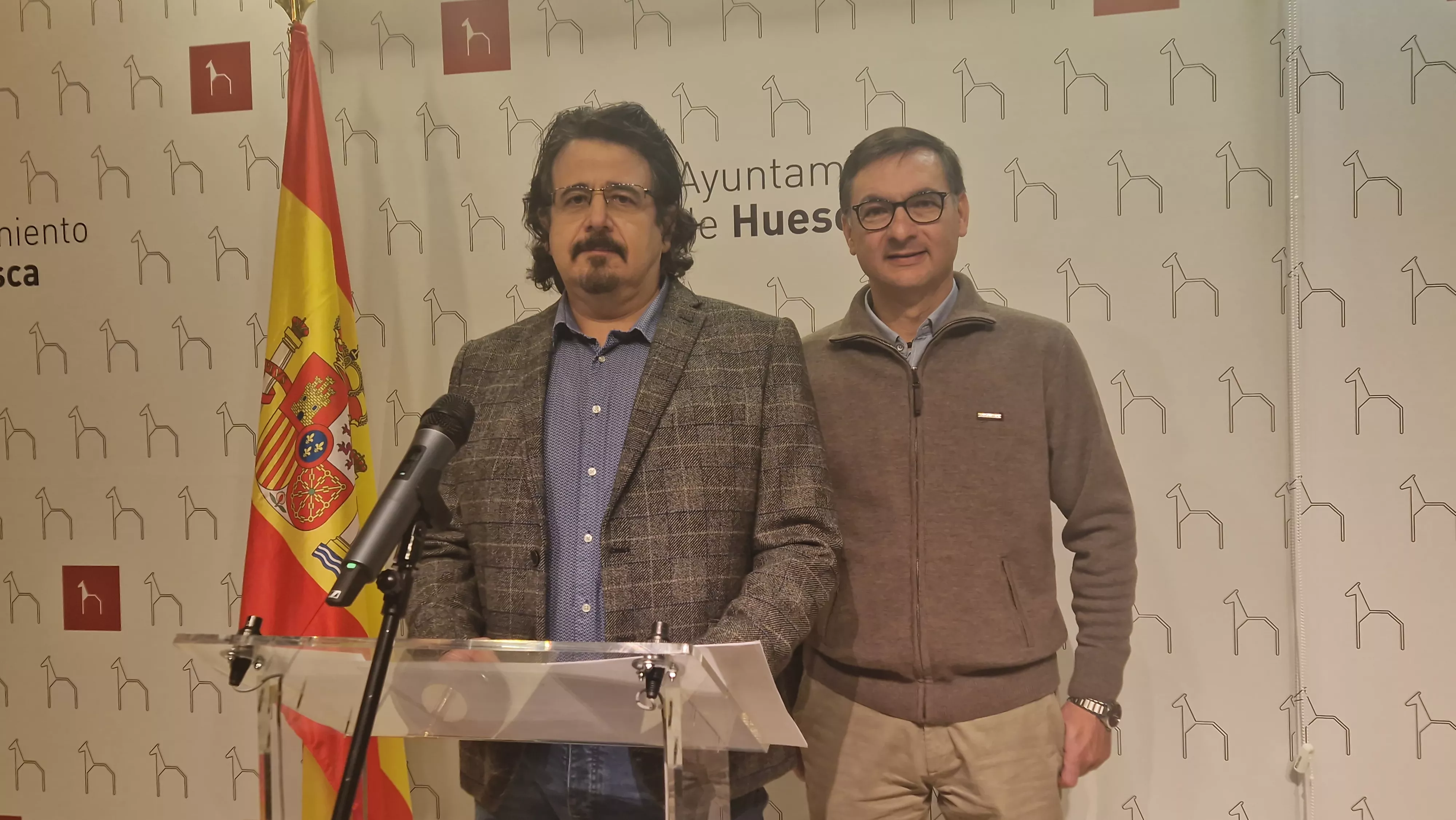 José Luis Rubió, portavoz municipal de VOX, y Fermín Civiac, en una foto de archivo. Foto Myriam Martínez