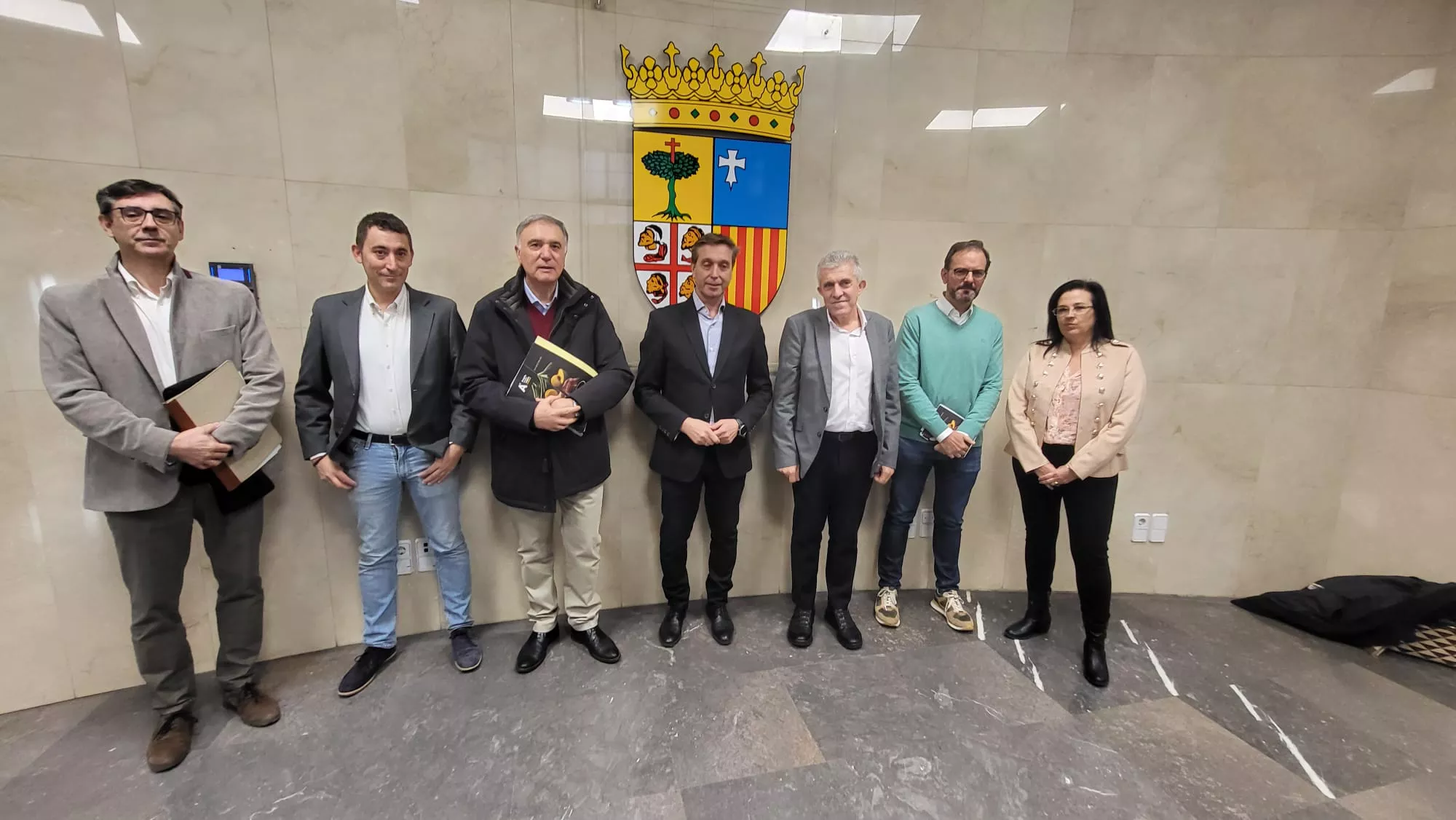 El consejero de Agricultura, Ganadería y Alimentación, Ángel Samper, con los directores generales.