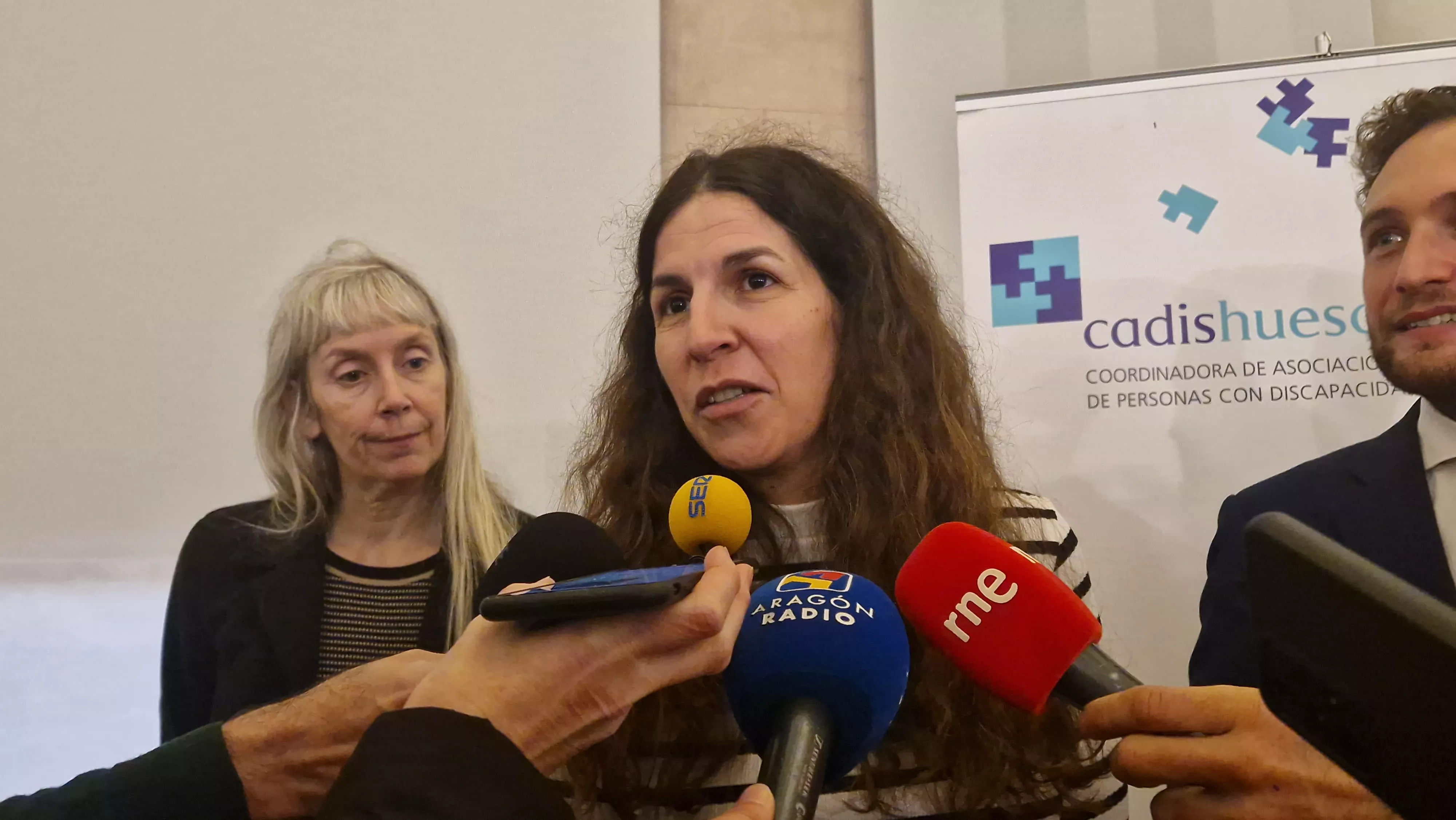 Sara Comenge, presidenta de Cadis Huesca. Día de la Discapacidad en Huesca. Foto Myriam Martínez 