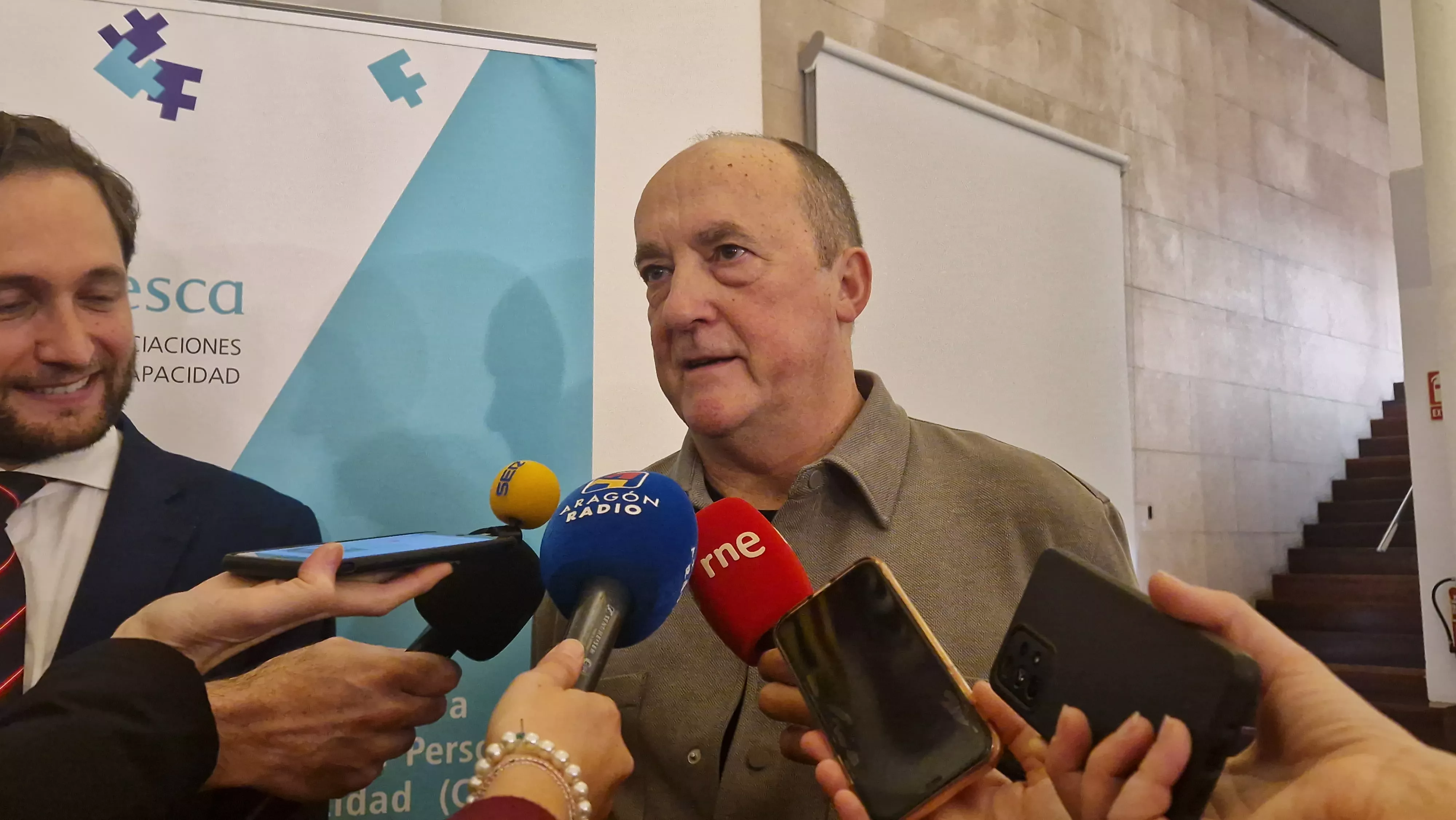 Miguel Escuer. Día de la Discapacidad en Huesca. Foto Myriam Martínez 