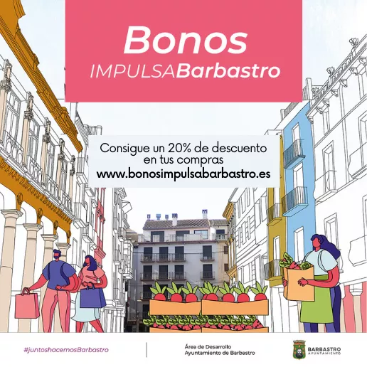 Anuncio de los Bonos Impulsa de Barbastro.