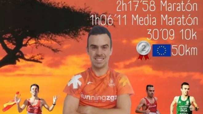 Alberto Puyuelo, en la bienvenida que le da el Running. Alberto Puyuelo, en la bienvenida que le da el Running.