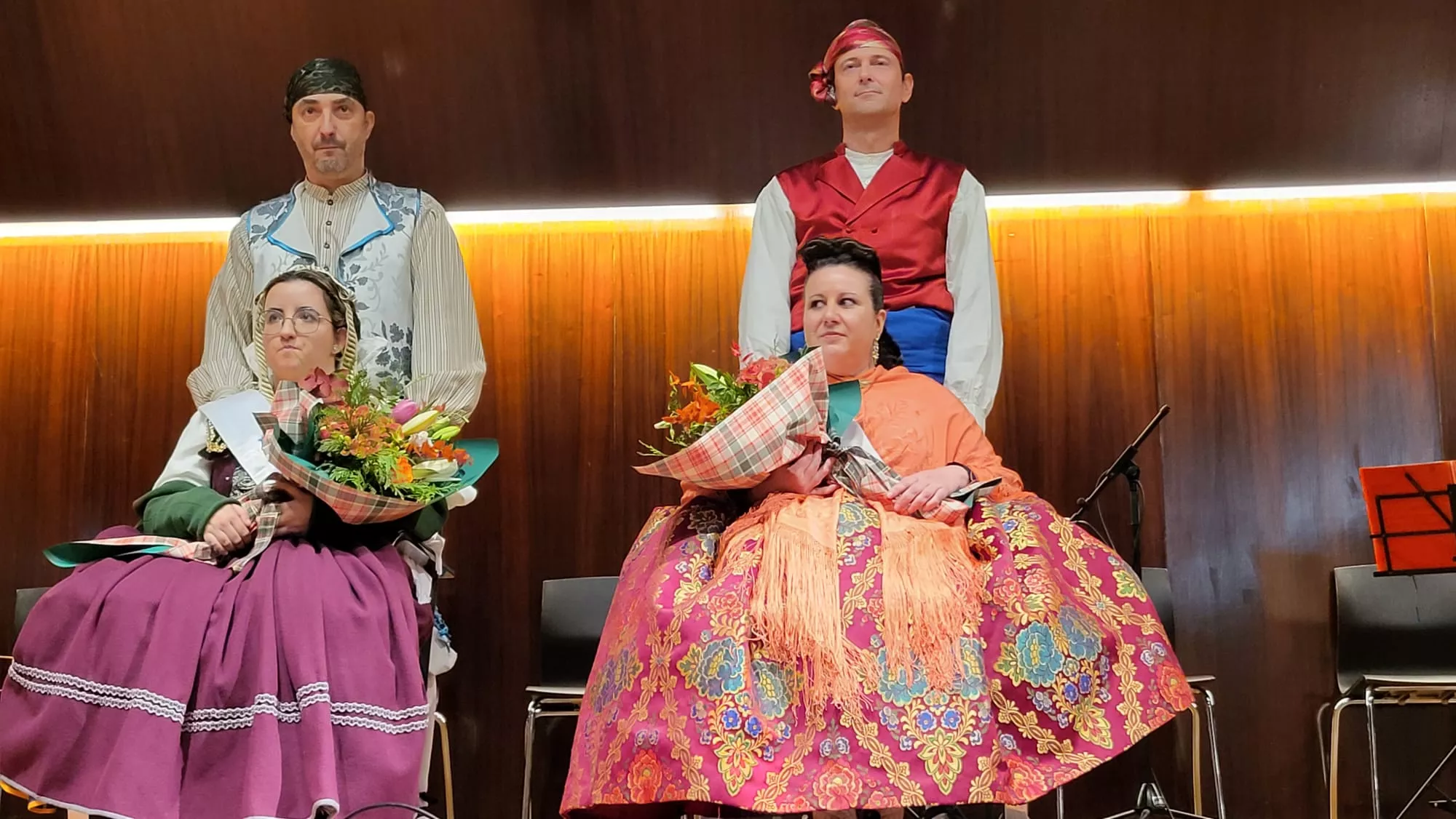 Mari Luz Ciprés e Ixeya Guallart, mairalesas de Estirpe de Aragonia en las fiestas de la Virgen de Loreto