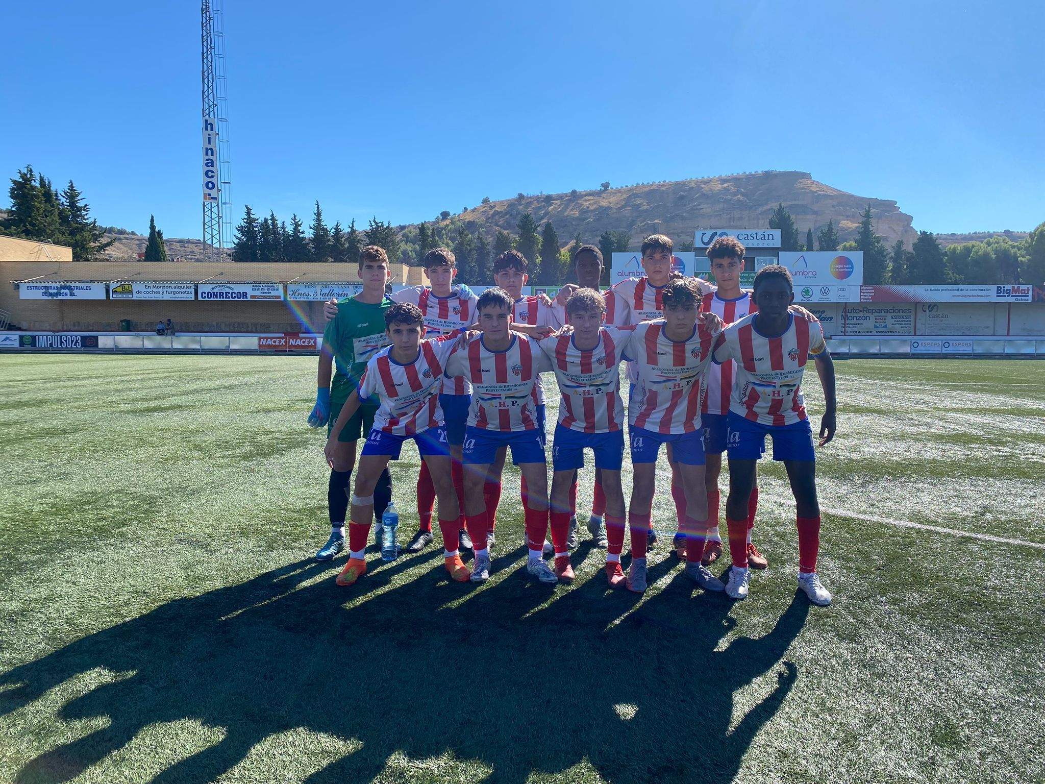 Once del Monzón en su partido ante el Actur disputado en el Isidro Calderón