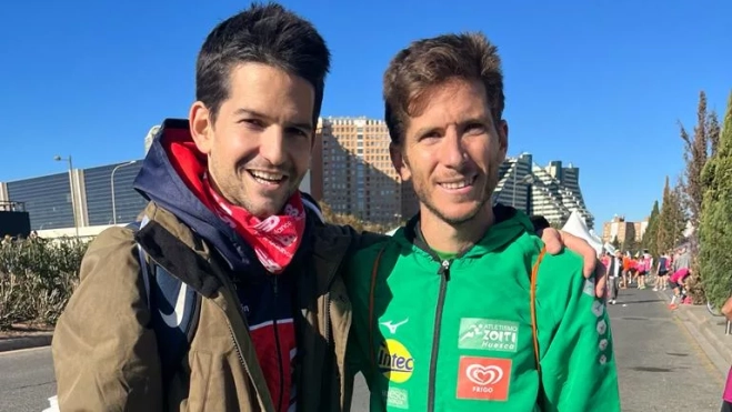 Pablo Salaverría y Fernando Esperanza, tras la carrera. Pablo Salaverría y Fernando Esperanza, tras la carrera.