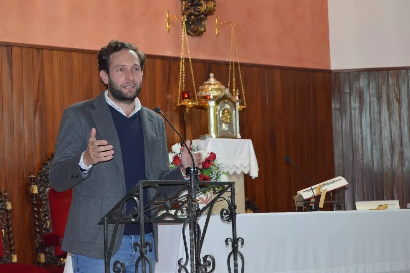 Isaac Claver en la inauguración en Esplús de la Ruta del Belén de Aragón. Foto Juan Emilio Estil·les