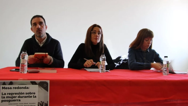 Amadeo Barceló, Irene Abad y Sescún Marías.