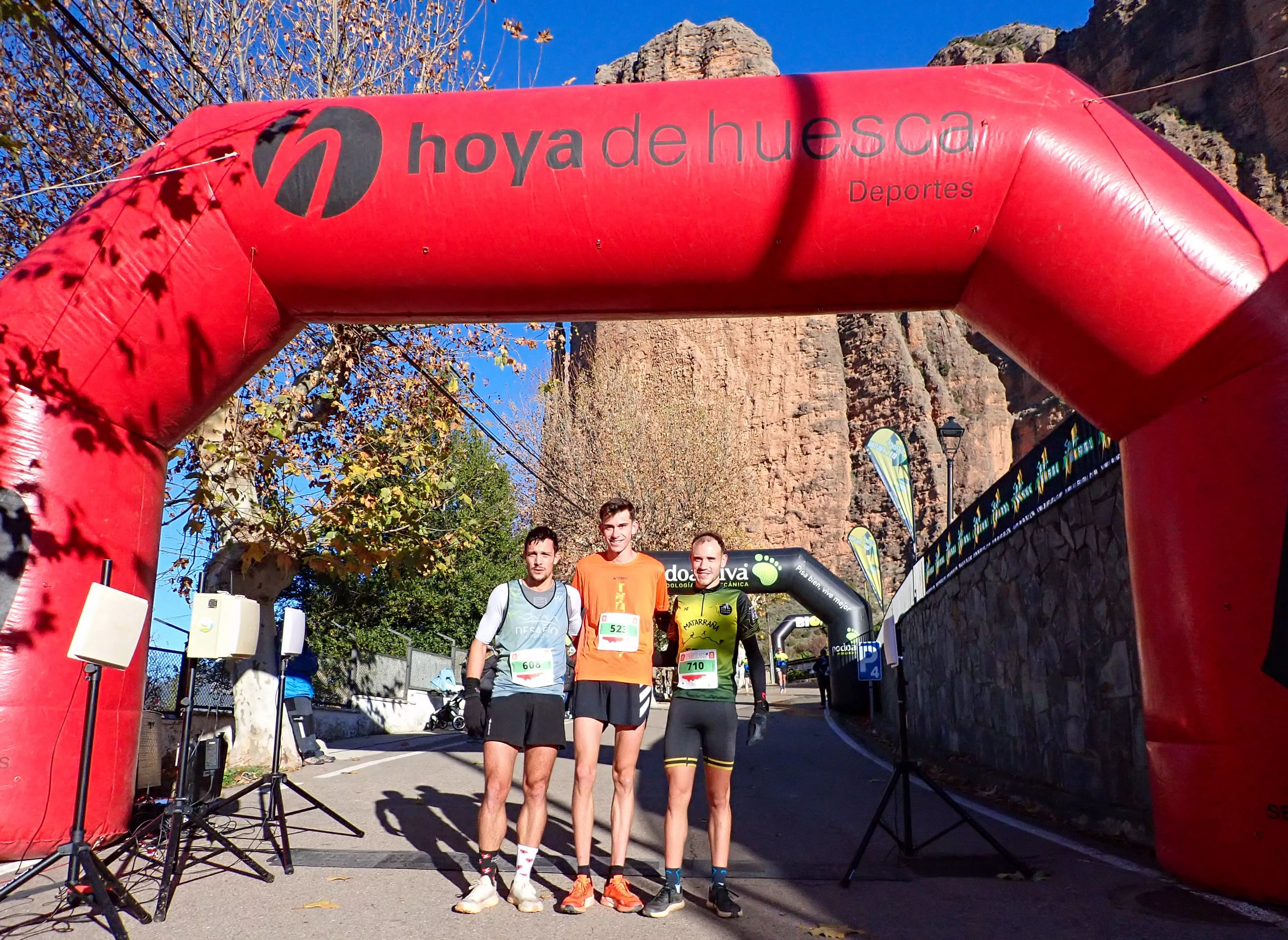 Podio masculo 12K  Trail Mallos de Riglos 2023 ©Inma García